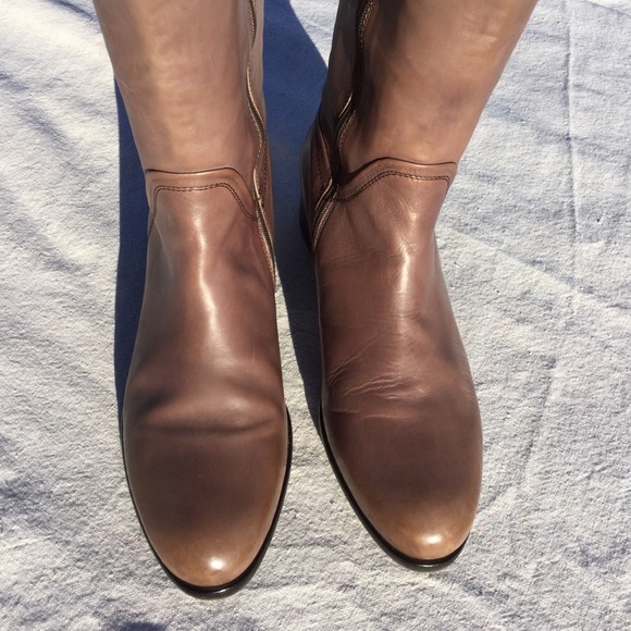 Alberto Fermani Taupe Leather Boots 39.5 Italy - Picture 5 of 8